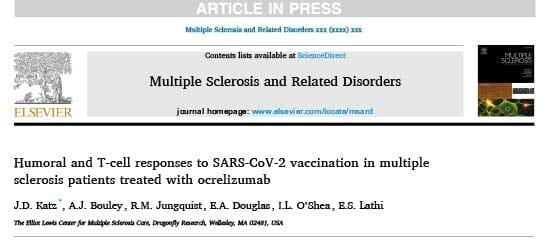 Humoral and T-cell responses to SARS-CoV-2 vaccination in multiple sclerosis patients treated with ocrelizumab